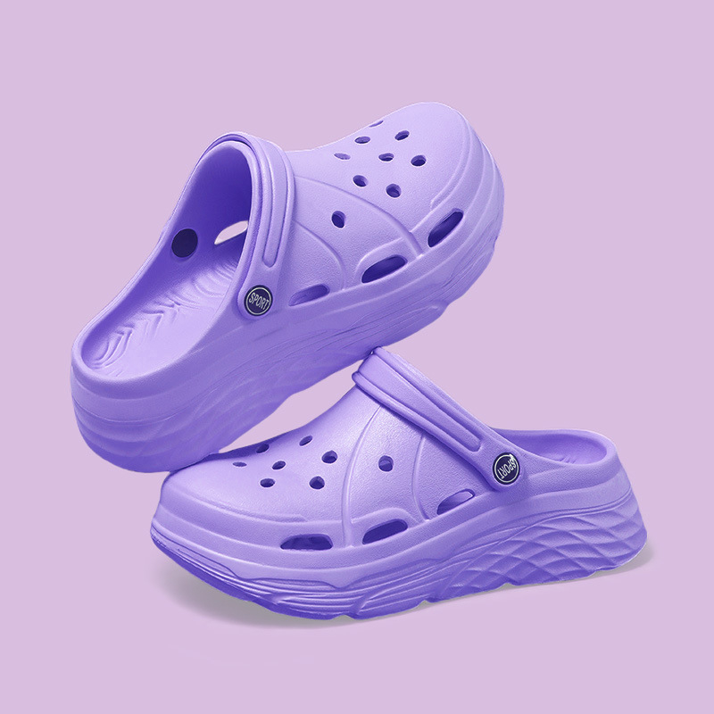 Vastag papucsok Női nyári újlyukú cipők Magasságnövelő cipők Női felsőruházat Divatos eva strandcipők DIY felhőszandálok