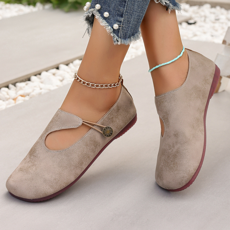 2025 őszi új, puha talpú, bebújós női cipők, retró export alacsony sarkú lapos cipők, harajuku stílusú, kerek orrú, egyszínű női cipők, divatos