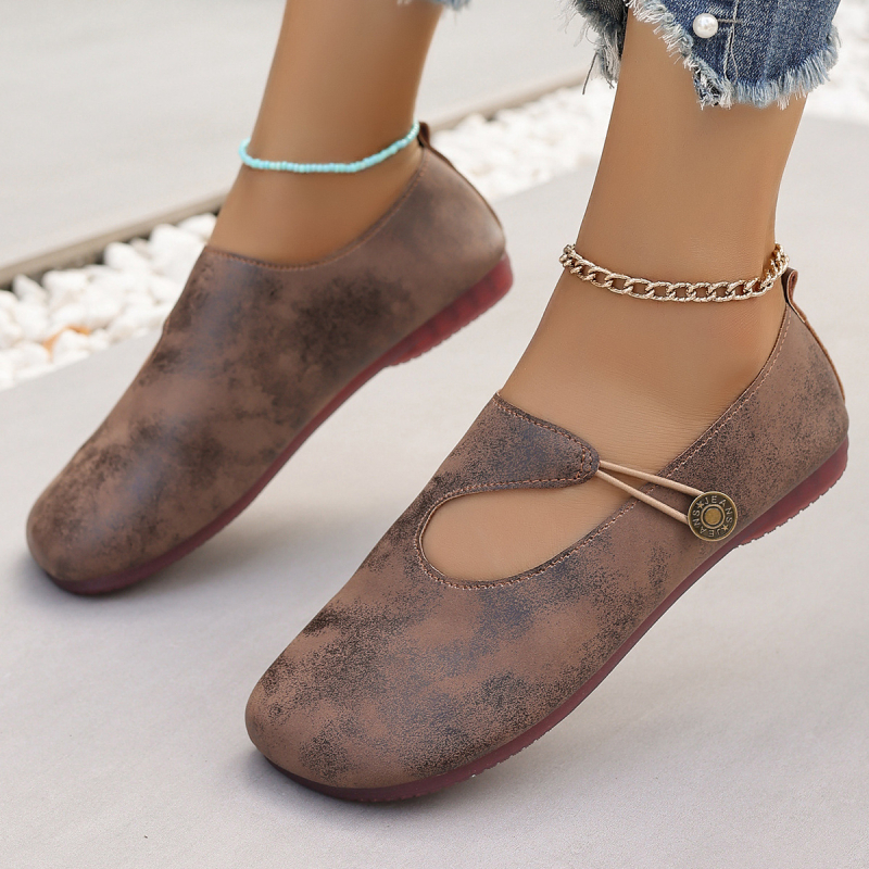 2025 őszi új, puha talpú, bebújós női cipők, retró export alacsony sarkú lapos cipők, harajuku stílusú, kerek orrú, egyszínű női cipők, divatos