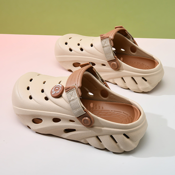 Sieviešu vasaras apavi ar biezu zoli, paaugstinātu nodilumizturību, neslīdošas baotou topi, EVA virsdrēbes, pret smaku izturīgas, dobas mēslu sandales.