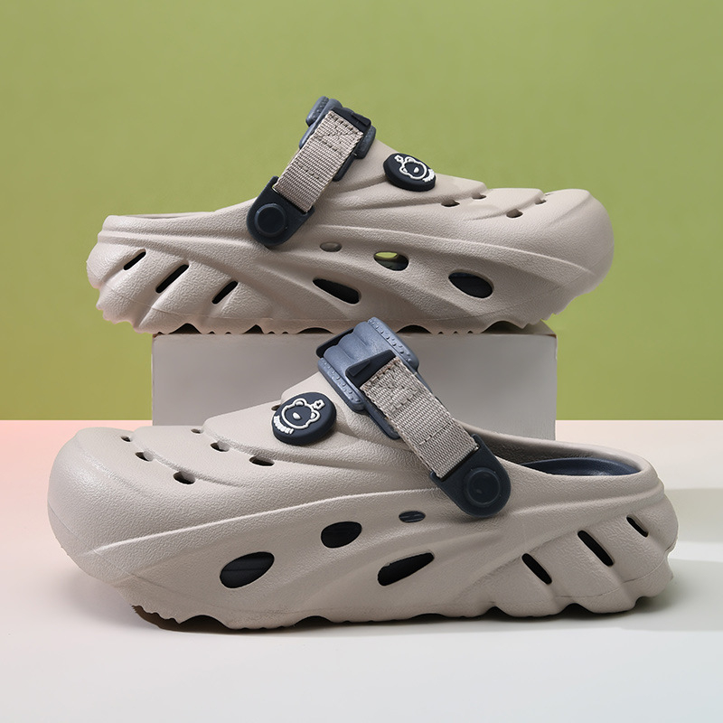 Sieviešu vasaras apavi ar biezu zoli, paaugstinātu nodilumizturību, neslīdošas baotou topi, EVA virsdrēbes, pret smaku izturīgas, dobas mēslu sandales.