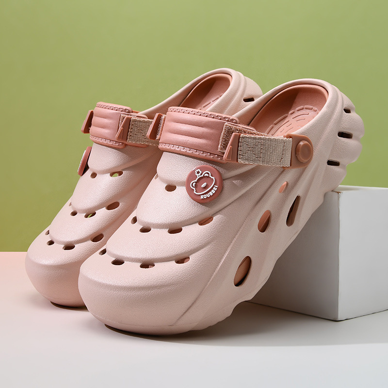 Sieviešu vasaras apavi ar biezu zoli, paaugstinātu nodilumizturību, neslīdošas baotou topi, EVA virsdrēbes, pret smaku izturīgas, dobas mēslu sandales.