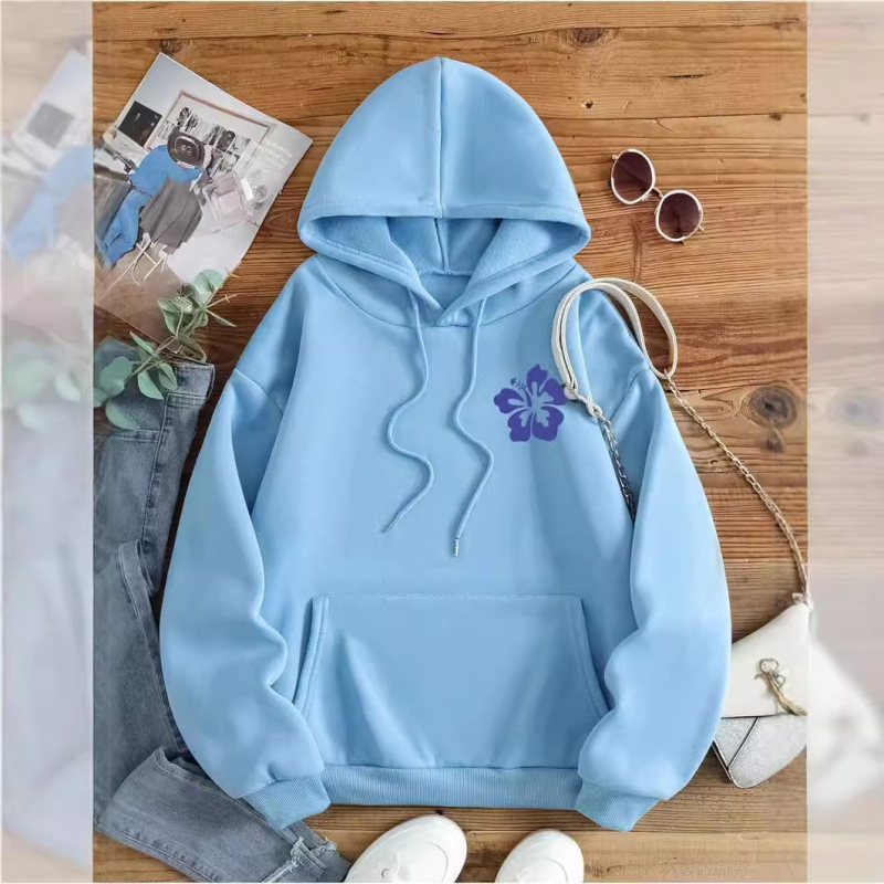 Трансграничен 2024 Нов експлозивен печат с букви, ежедневен спортен пуловер с дълъг ръкав и качулка, стил Carmly David, дрехи