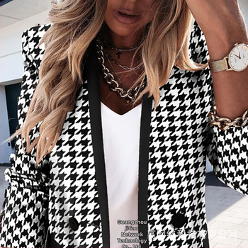 Europski i američki ženski kardigan/sako s uzorkom kopitara LZR7716A