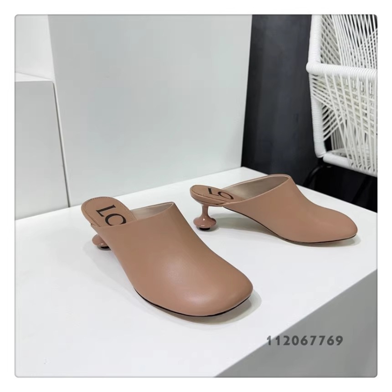 2025 tavasz és nyár új váza sarkú papucsok Baotou magas sarkú szandálok és papucsok különleges sarkú Mueller cipők divatos félpapucsok nőknek