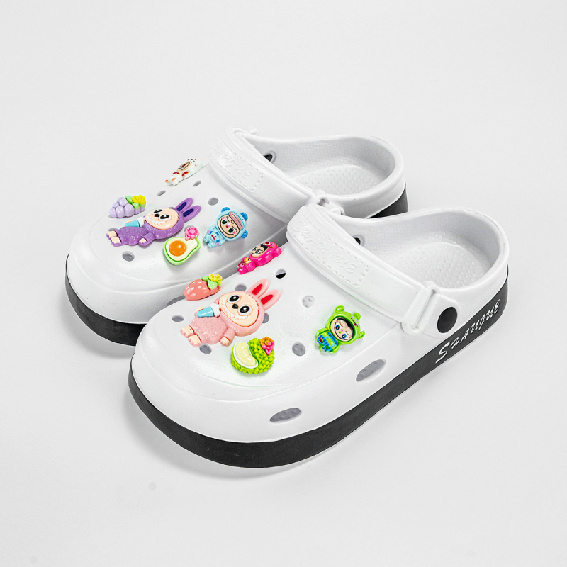 Új Fruit Rab szövet, mindenféle színű, dupla színű, férfi és női lyukcipők, külső viselet, lapos, csúszásgátló papucsok, divatos szandálok