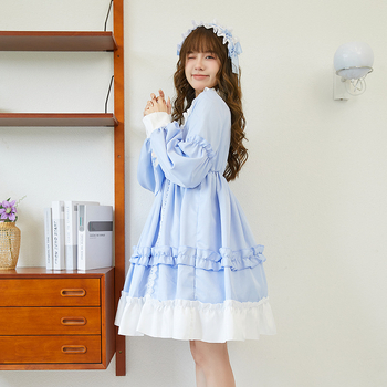 Kevadine lolita seelik, täiskomplekt, armas lolita tudengikleit, lolita jaapani stiilis pehme tüdrukute seelik, printsessi igapäevane seelik