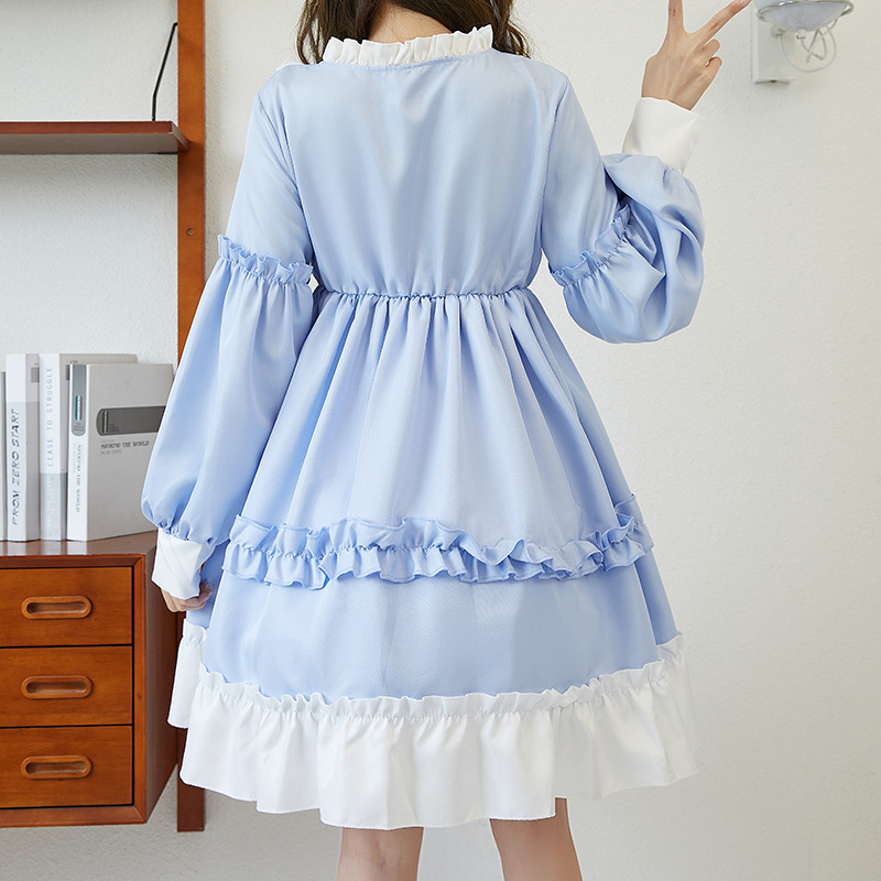 Kevadine lolita seelik, täiskomplekt, armas lolita tudengikleit, lolita jaapani stiilis pehme tüdrukute seelik, printsessi igapäevane seelik