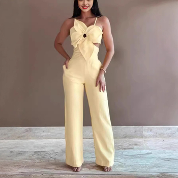 Salopetă de damă cu imprimeu floral, stil Amazon, comerț exterior transfrontalier, modă, agrement, curea de condoleanțe, petrecere, multi-ocazie, pantaloni