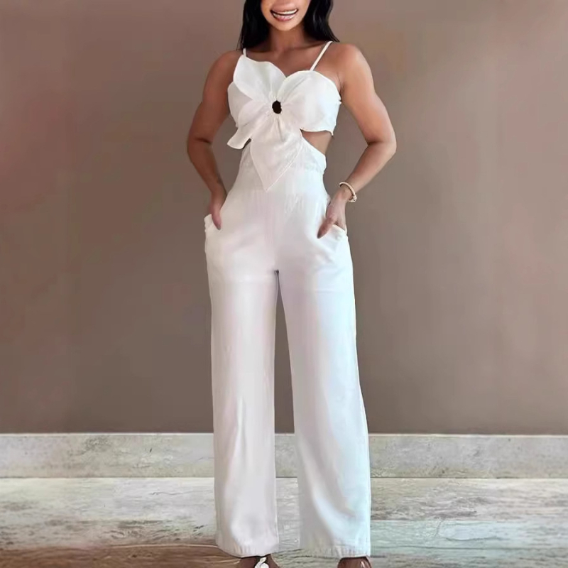 Salopetă de damă cu imprimeu floral, stil Amazon, comerț exterior transfrontalier, modă, agrement, curea de condoleanțe, petrecere, multi-ocazie, pantaloni