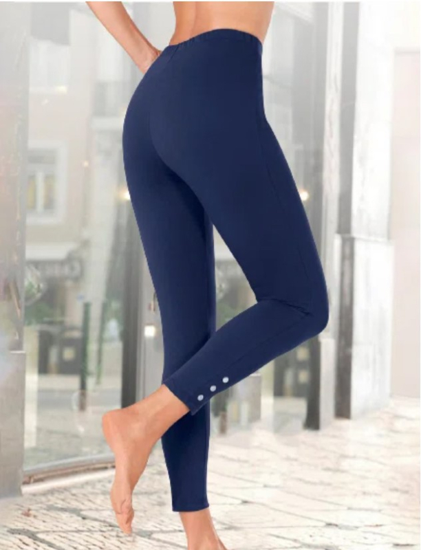 2023-as Amazon külkereskedelmi új, egyszínű, karcsúsított, mindenhez illő, rugalmas gombos, lezser leggings