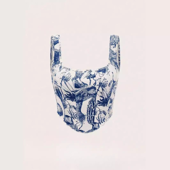 Vestă de vară pentru femei europene și americane, slim fit, neregulată, cu imprimeu transfrontalier, pentru comerț exterior, export, vestă mică, Sling