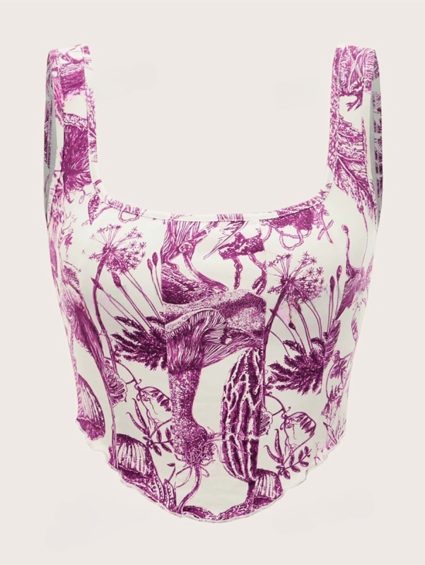 Vestă de vară pentru femei europene și americane, slim fit, neregulată, cu imprimeu transfrontalier, pentru comerț exterior, export, vestă mică, Sling