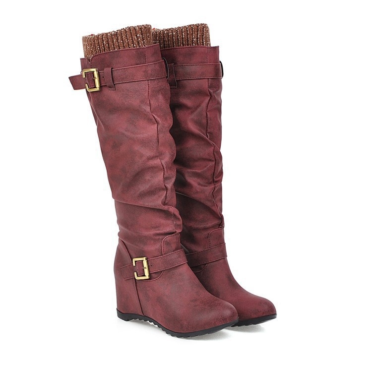 2019 őszi és téli új európai és amerikai stílusú divatos, mindenhez illő, alkalmi, kopásálló, csúszásmentes, elegáns, belső hosszú csizma nőknek