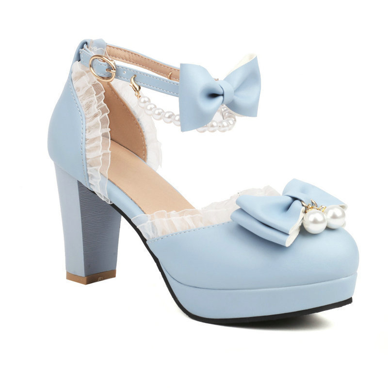 Baotou szandálok, hercegnői cipők, magas sarkú cipők szoknyával, női vastag sarkú cipők, női lolita cipők