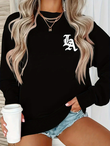 Y2K stílusú női polár rajzfilmmintás kapucnis pulóver - hétköznapi