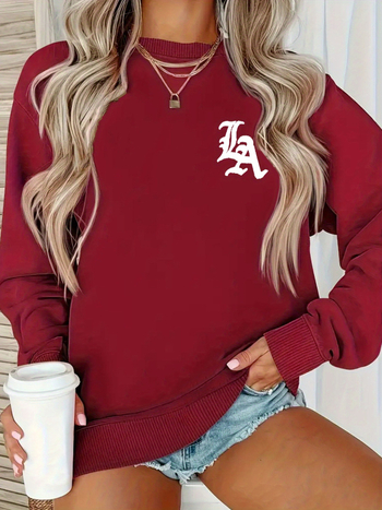 Y2K stílusú női polár rajzfilmmintás kapucnis pulóver - hétköznapi