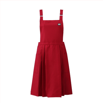 Αδιάβροχη και ανθεκτική στο λάδι ποδιά Guofeng, γυναικεία πλισέ φούστα υψηλής ποιότητας, με ζώνη κουζίνας, με εκτύπωση λογότυπου, χονδρικής