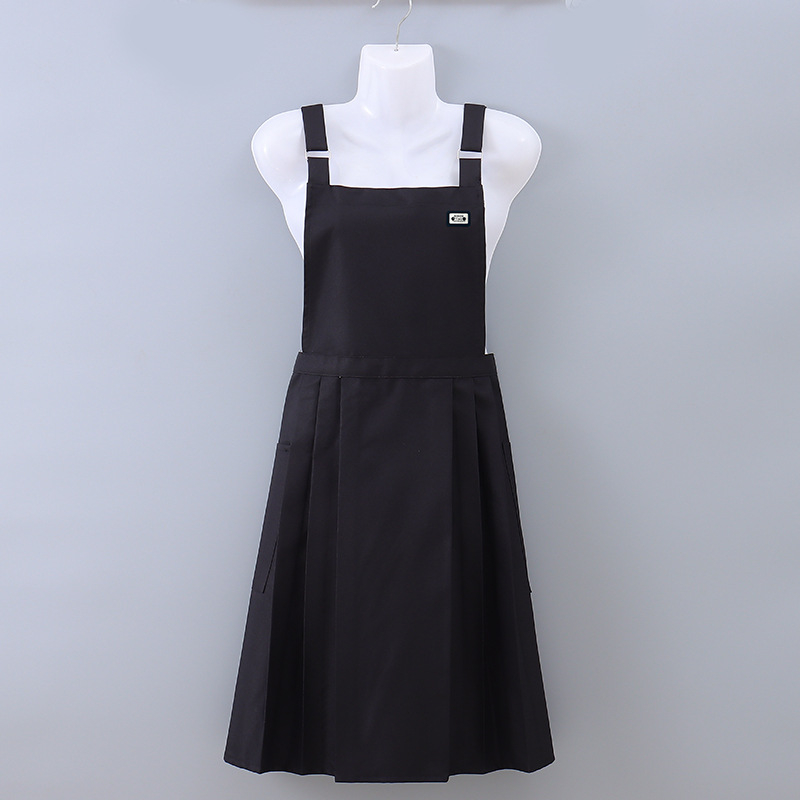 Guofeng ūdensnecaurlaidīgs un eļļas necaurlaidīgs priekšauts sievietēm ar augstas kvalitātes jostasvietu, sieviešu krokots svārki, virtuves jostasvieta, logotipa apdruka, darba apģērbs vairumtirdzniecībā