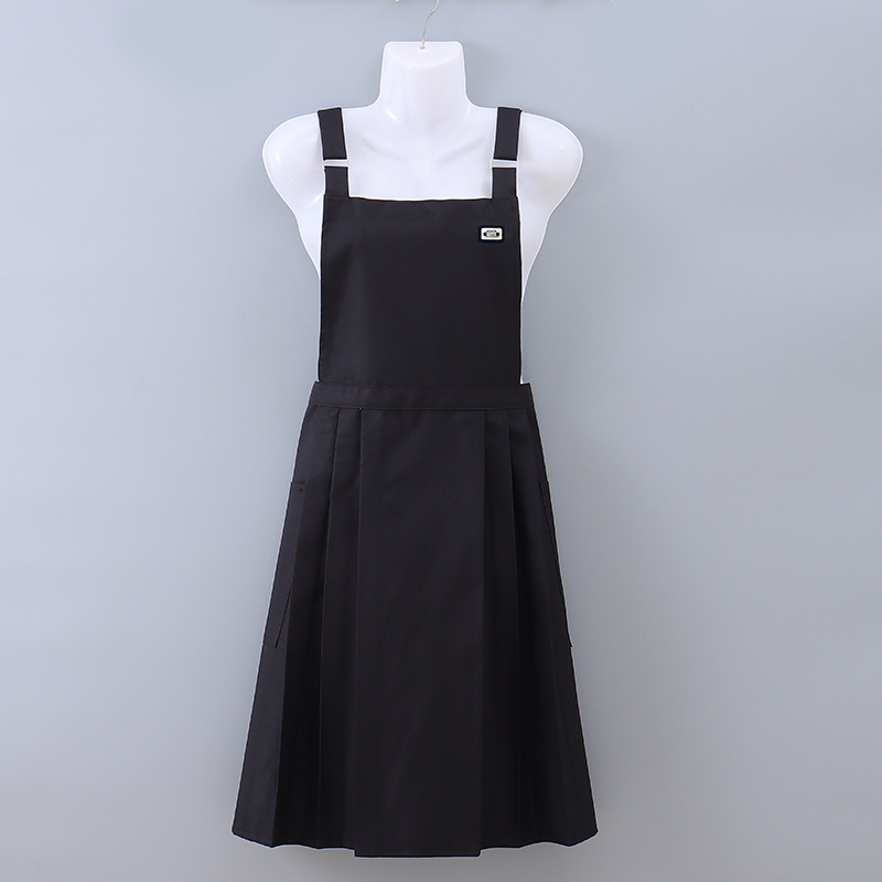 Guofeng ūdensnecaurlaidīgs un eļļas necaurlaidīgs priekšauts sievietēm ar augstas kvalitātes jostasvietu, sieviešu krokots svārki, virtuves jostasvieta, logotipa apdruka, darba apģērbs vairumtirdzniecībā