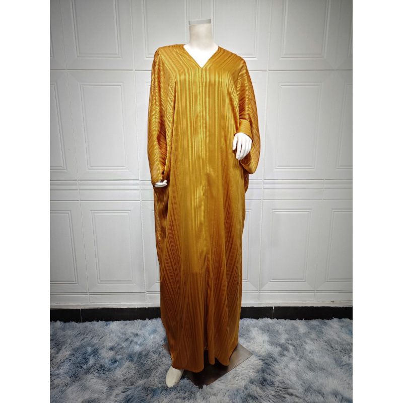 Modes muszlim abaya divatos ruha fekete köntös fényes jacquard szövet köntös kétrészes szett