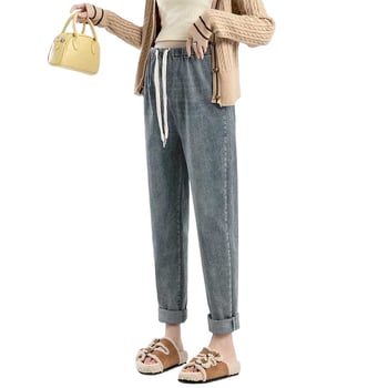 Τζιν παντελόνι χαρέμι σε πέντε χρώματα - 3 για έγκυες γυναίκες με κορδόνι, χαλαρό και ελαστικό, για εξωτερική χρήση.