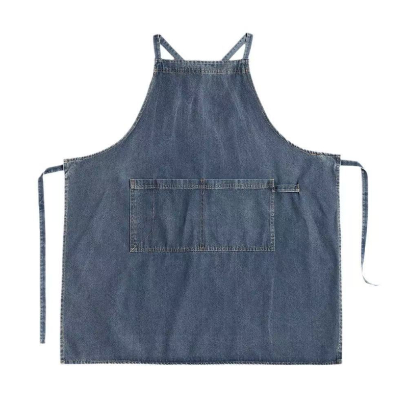 Väliskaubanduse teksariiete põll Majapidamisköök Retro mood Kunstiline meeste ja naiste küpsetamine Piima-tee pood Korea stiilis tööriided