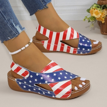 Határokon átnyúló, plus size ékszandálok női 2024-es nyári új tépőzáras, könnyű felsőruházati szandálok női raktáron