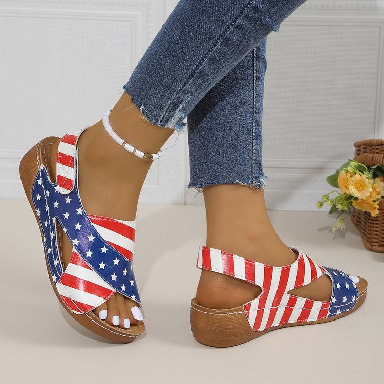 Határokon átnyúló, plus size ékszandálok női 2024-es nyári új tépőzáras, könnyű felsőruházati szandálok női raktáron