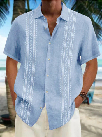 Tarpvalstybiniai Europos ir Amerikos naujo produkto havajietiški marškinėliai, skaitmeninės spaudos trumpomis rankovėmis, vasariniai paplūdimio vyriški laisvalaikio marškiniai