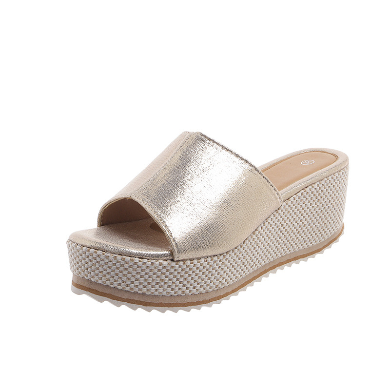 Amazon európai és amerikai halszájjal vastag aljú, plus size nyitott orrú ékszandálok női nyári új kenderkötél ékszandálok