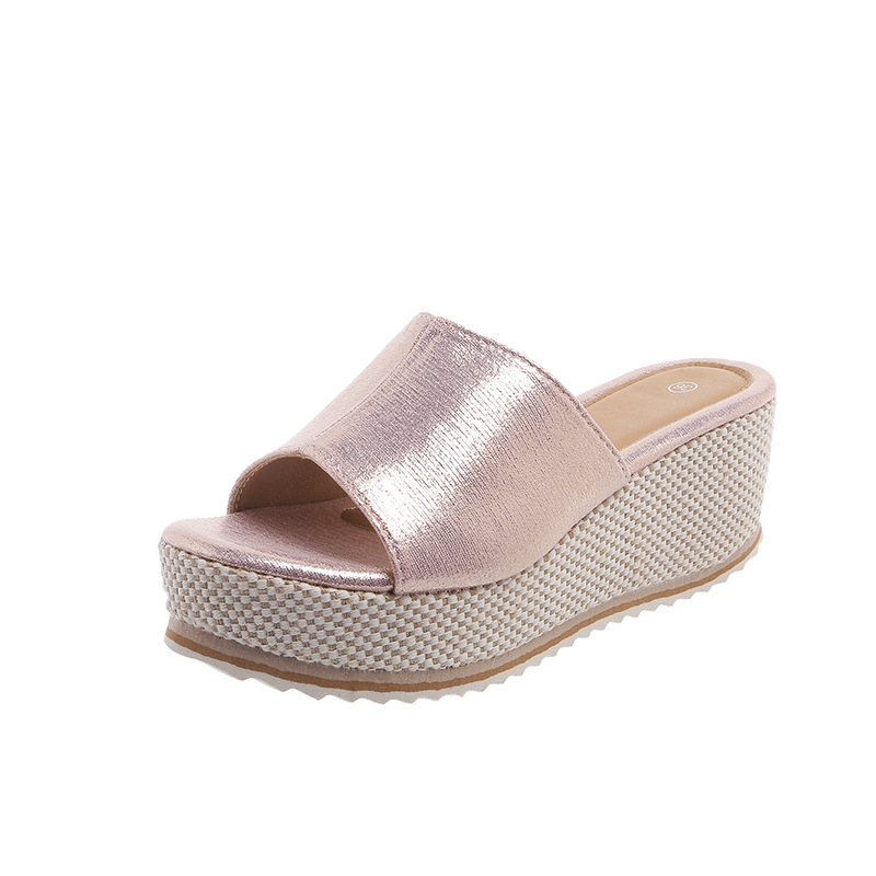 Amazon európai és amerikai halszájjal vastag aljú, plus size nyitott orrú ékszandálok női nyári új kenderkötél ékszandálok