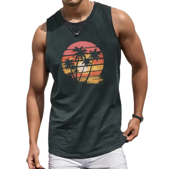 Férfi Mintás Mellény Karcsúsított Légáteresztő Poliészter-elasztán Izom Sport Ujjatlan Mellény Fitneszhez