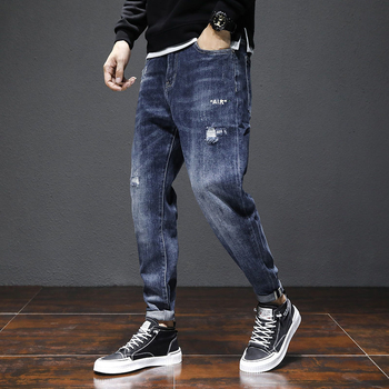 2024 Új érkezés Harlan nadrág Férfi tavaszi és őszi farmer Laza koreai stílusú divatos szerszámos stretch plus size nadrág