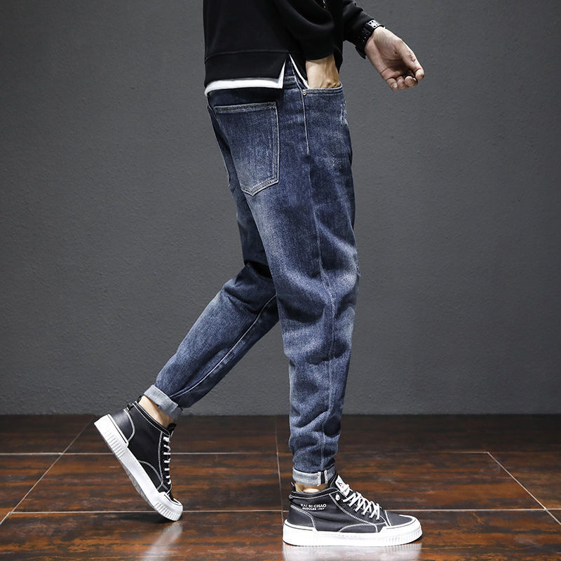 2024 Új érkezés Harlan nadrág Férfi tavaszi és őszi farmer Laza koreai stílusú divatos szerszámos stretch plus size nadrág