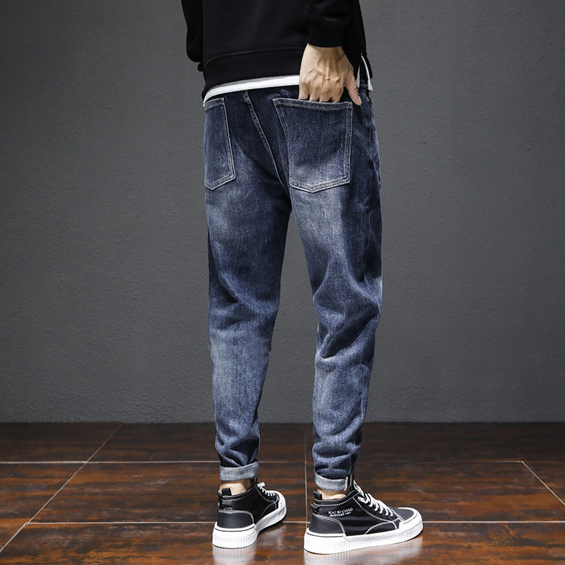 2024 Új érkezés Harlan nadrág Férfi tavaszi és őszi farmer Laza koreai stílusú divatos szerszámos stretch plus size nadrág