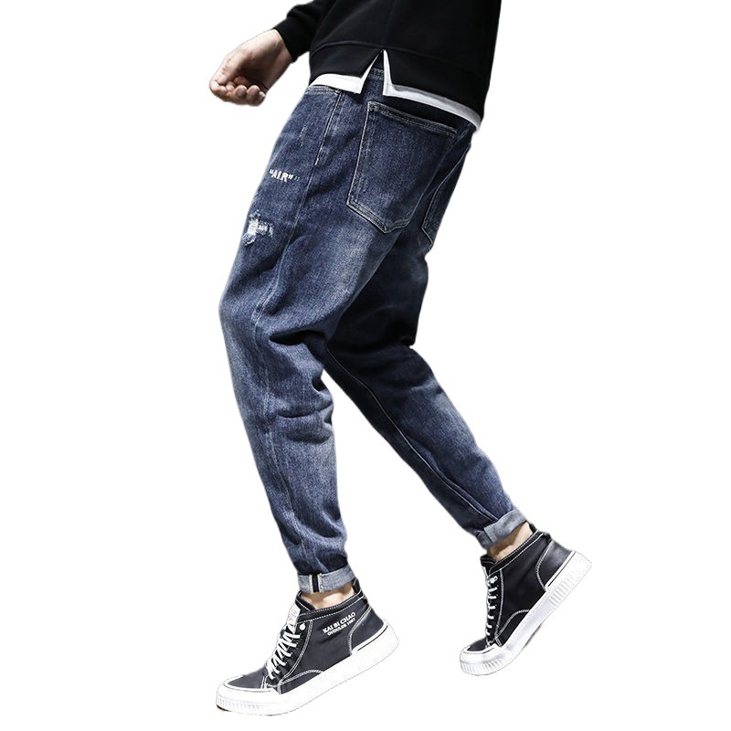 2024 Új érkezés Harlan nadrág Férfi tavaszi és őszi farmer Laza koreai stílusú divatos szerszámos stretch plus size nadrág