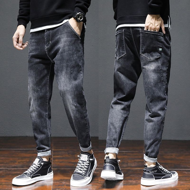 2024 Új érkezés Harlan nadrág Férfi tavaszi és őszi farmer Laza koreai stílusú divatos szerszámos stretch plus size nadrág