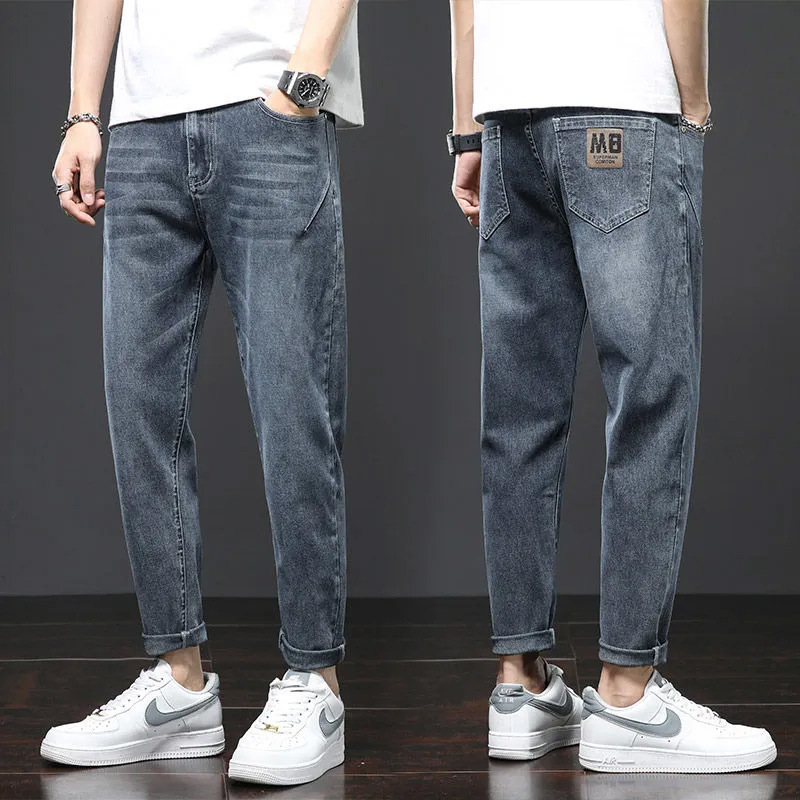 2024 Új érkezés Harlan nadrág Férfi tavaszi és őszi farmer Laza koreai stílusú divatos szerszámos stretch plus size nadrág