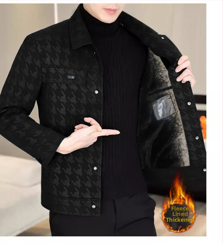 Täisvõrgustiku madala hinnaga kevad- ja sügisene noortele ja keskealistele meestele mõeldud trendikas lühikese revääriga vabaaja nahktagi