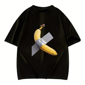 Férfi_s 100_ Pamut Banán Mintás Póló_yyth