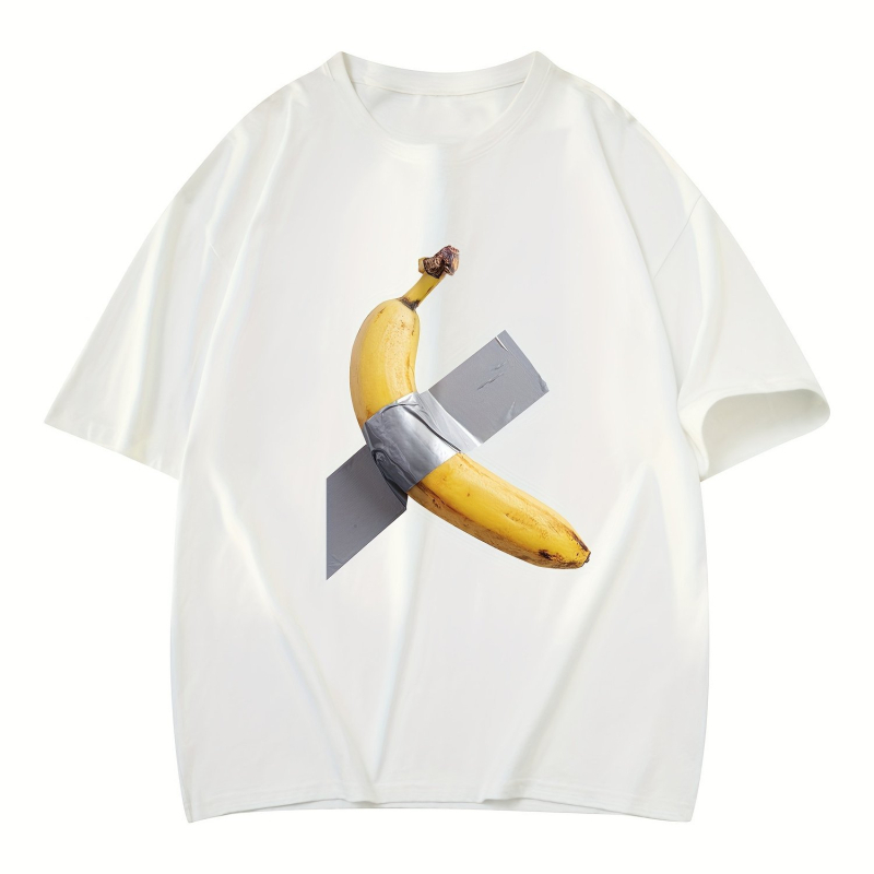 Vyriški 100 medvilnės marškinėliai su bananų raštu_yyth