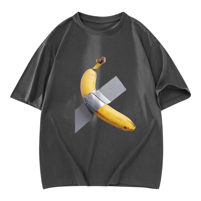 Férfi_s 100_ Pamut Banán Mintás Póló_yyth