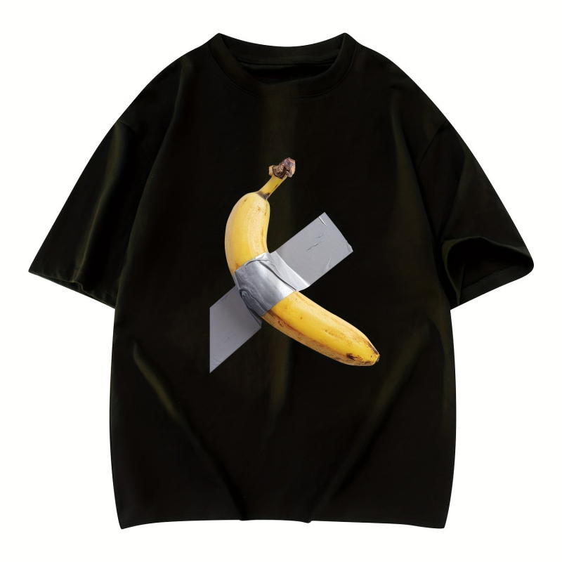 Férfi_s 100_ Pamut Banán Mintás Póló_yyth