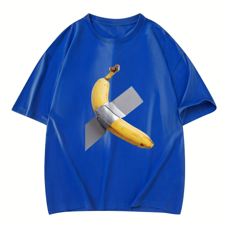 Férfi_s 100_ Pamut Banán Mintás Póló_yyth