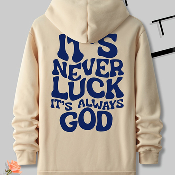 [Határokon átnyúló európai kód]_s Szerencse _s Mindig nyomtatott kapucnis pulóver elülső zsebbel