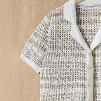 Férfi, havas mintás, kerek nyakú kardigán, rövid ujjú, lezser, üreges mintás, divatos felső. TEMU Xiyin Amazon kötött, kerek nyakú, rövid ujjú kardigán.