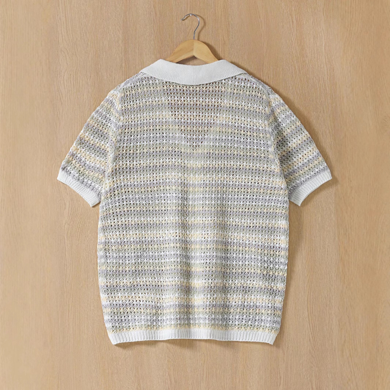 Férfi, havas mintás, kerek nyakú kardigán, rövid ujjú, lezser, üreges mintás, divatos felső. TEMU Xiyin Amazon kötött, kerek nyakú, rövid ujjú kardigán.