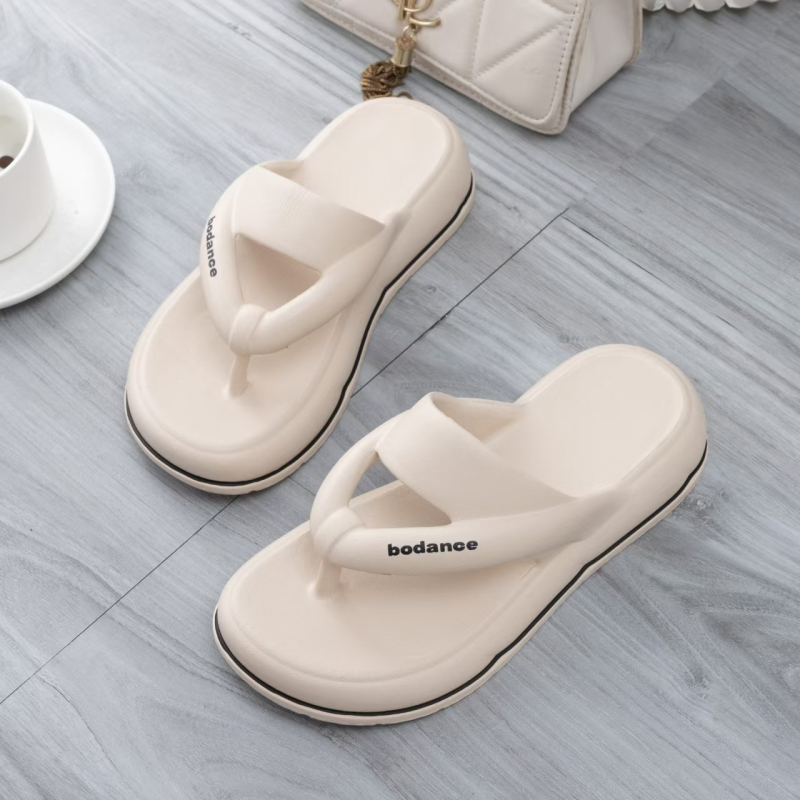 Női papucsok, 24EVA, nyári, új, vastagított, koreai, csattal rögzíthető, magas sarkú, csúszásmentes strandszandálok nagykereskedelemben