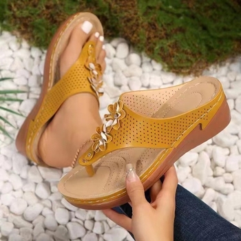 Διασυνοριακό εξωτερικό εμπόριο παντόφλες συν μέγεθος γυναίκες 2024 καλοκαίρι νέα ευρωπαϊκά και αμερικανικά φλοράλ γυναικεία παπούτσια Ρωμαϊκής 43 γιάρδες επιθυμία